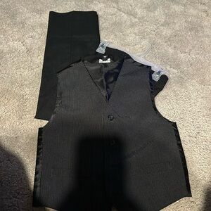George pin stripe vest and plane black plants. Size 8 on both. Dress clothes